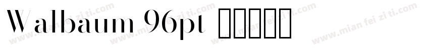 Walbaum 96pt字体转换